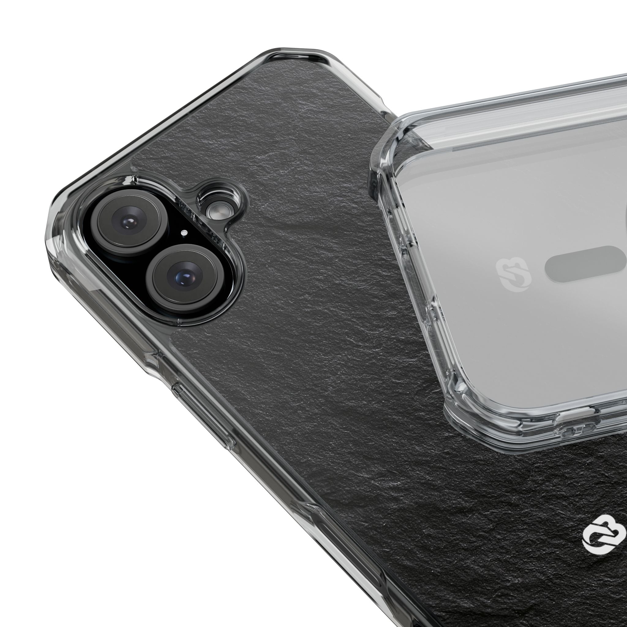Black Impact MagSafe Phone Case for iPhone - Raw Obsidian Slate