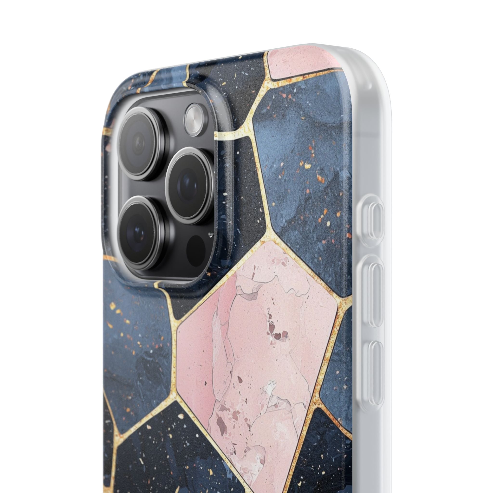 Golden Mosaic iPhone 15 Pro Max Case - Soft