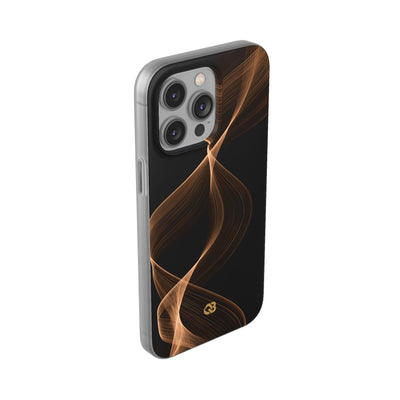 Brown Lite Phone Case for iPhone - Copper Silk Wave