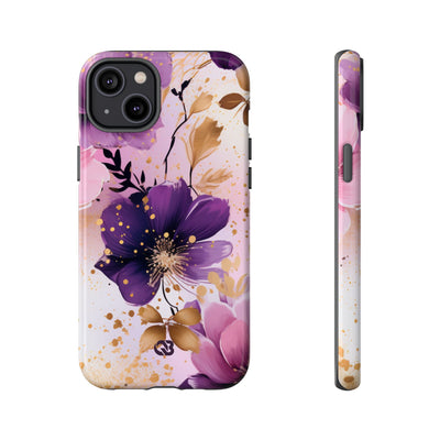 Gilded Violet Bloom · Tough Phone Case for iPhone