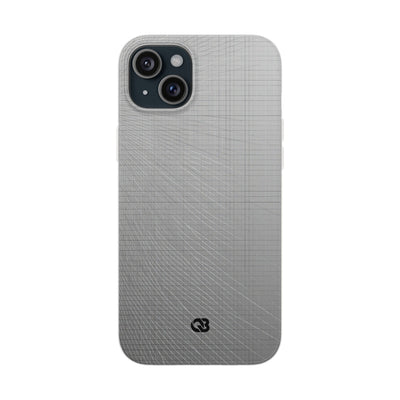 Grey Lite Phone Case for iPhone - Chrome Mesh Warp