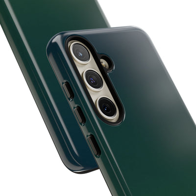 Green Tough Phone Case for Samsung - Midnight Pine Horizon