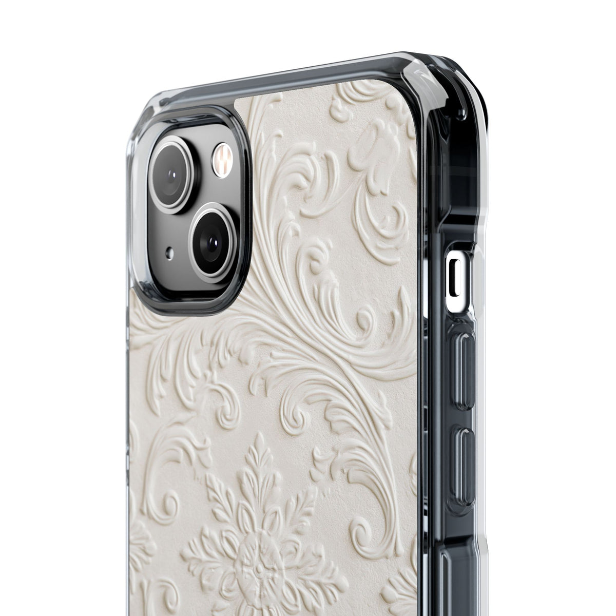 Sculpted Acanthus Relief · Clear Impact Magnetic Phone Case for iPhone ·  White