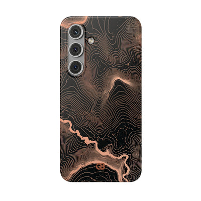 Orange Lite Phone Case for Samsung - Salmon Ridge Topo
