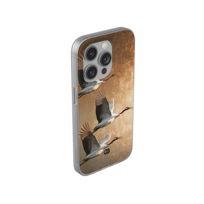 Golden Crane Flight · Lite Phone Case for iPhone ·  Gold