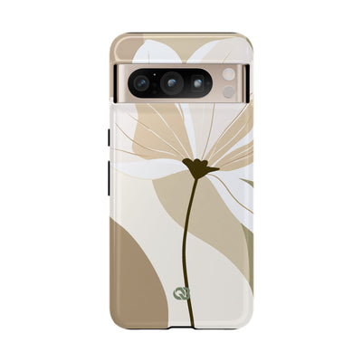 Beige Tough Phone Case for Google Pixel - Sage Linen Magnolia