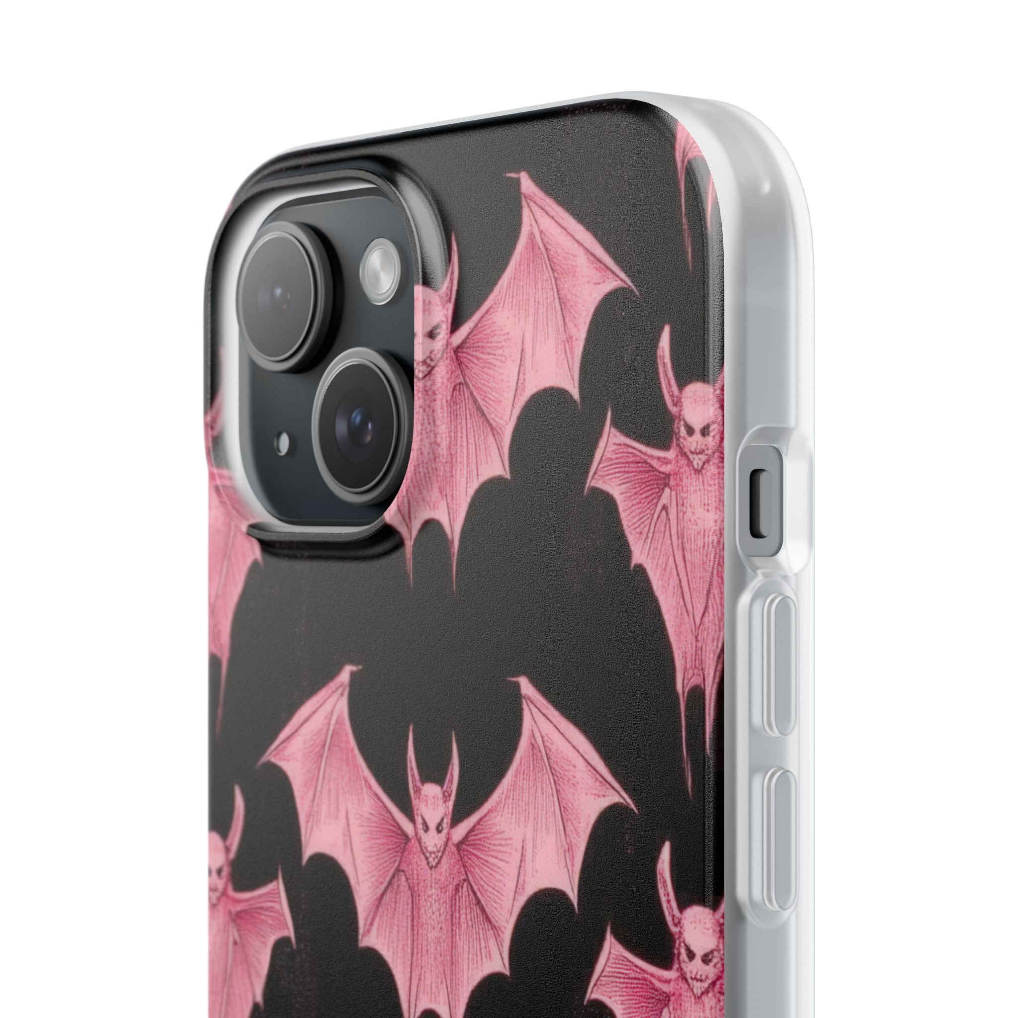 Pink Batwave iPhone 15 Case - Soft