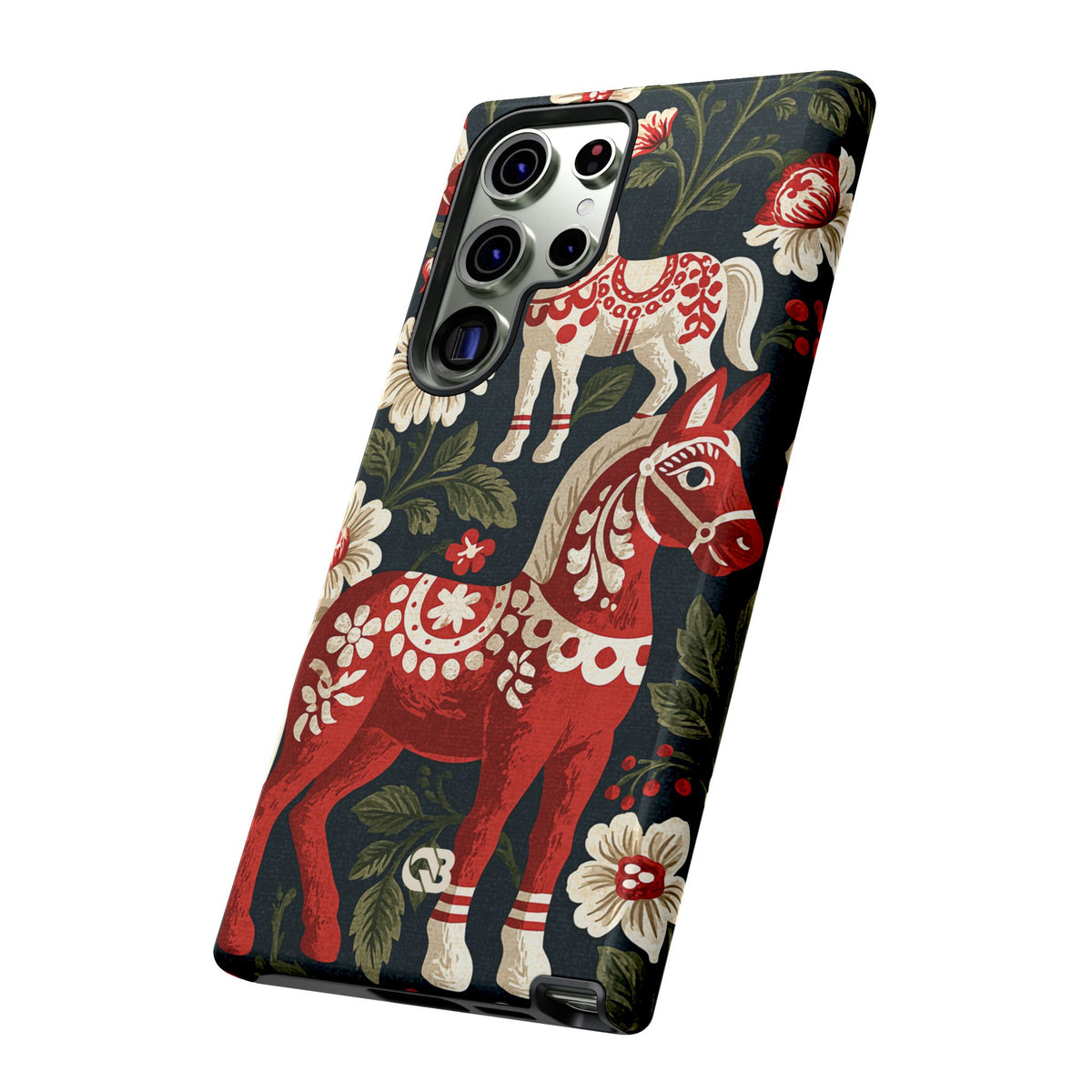 Nordic Dala Meadow · Tough Phone Case for Samsung · Red