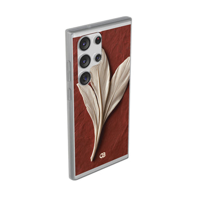 Carved Ivory Plume · Lite Phone Case for Samsung · Red
