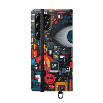 Blue Gaze Mosaic - Samsung S25 Ultra Case - Wallet