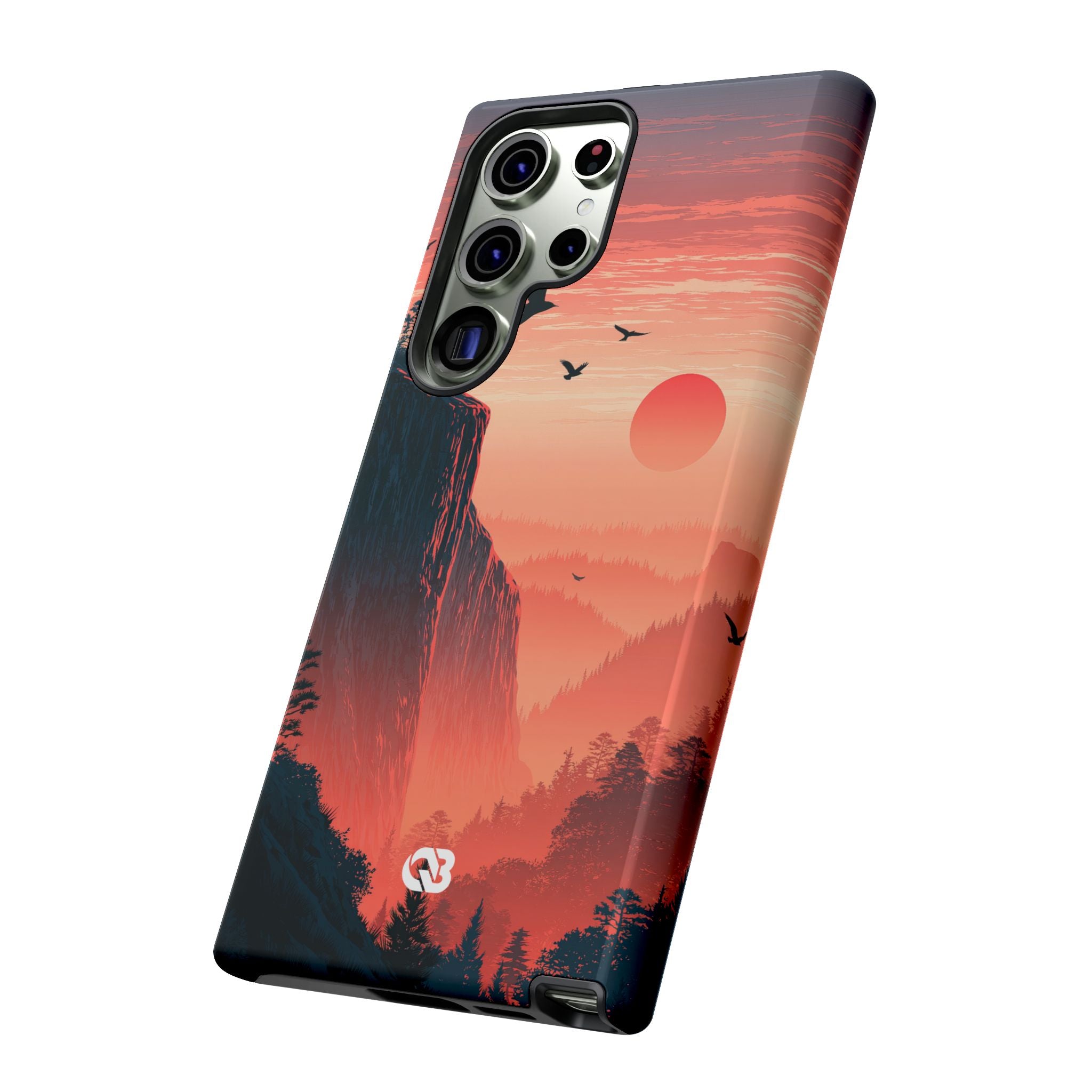 Orange Tough Phone Case for Samsung - Crimson Ridge Flight