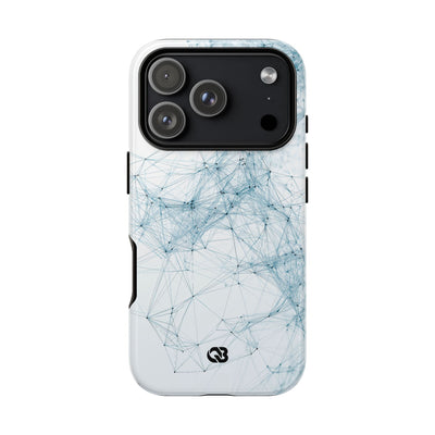 Blue Tough Phone Case for iPhone - Glacial Neural Web