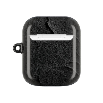Obsidian Stucco Relief · Hard Case for AirPods & AirPods Pro · Black