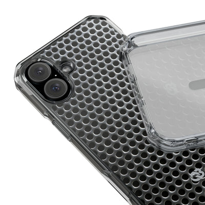 Silver Impact MagSafe Phone Case for iPhone - Brutalist Steel Mesh