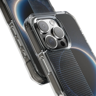 Luminous Meridian · Clear Impact Magnetic Phone Case for iPhone · Black