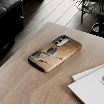 Golden Crane Flight · Tough Phone Case for Samsung · Gold