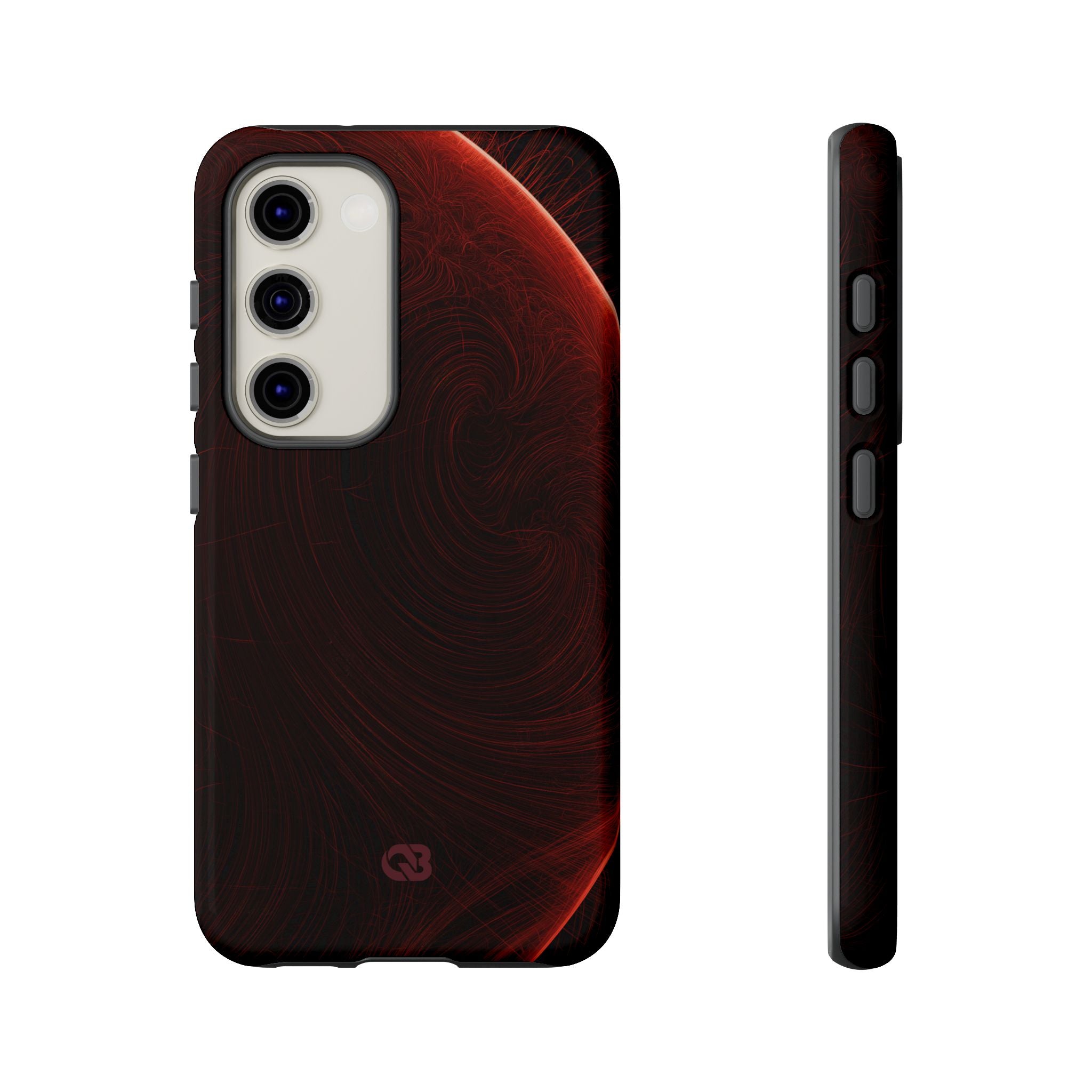 Red Tough Phone Case for Samsung - Crimson Flare Flux