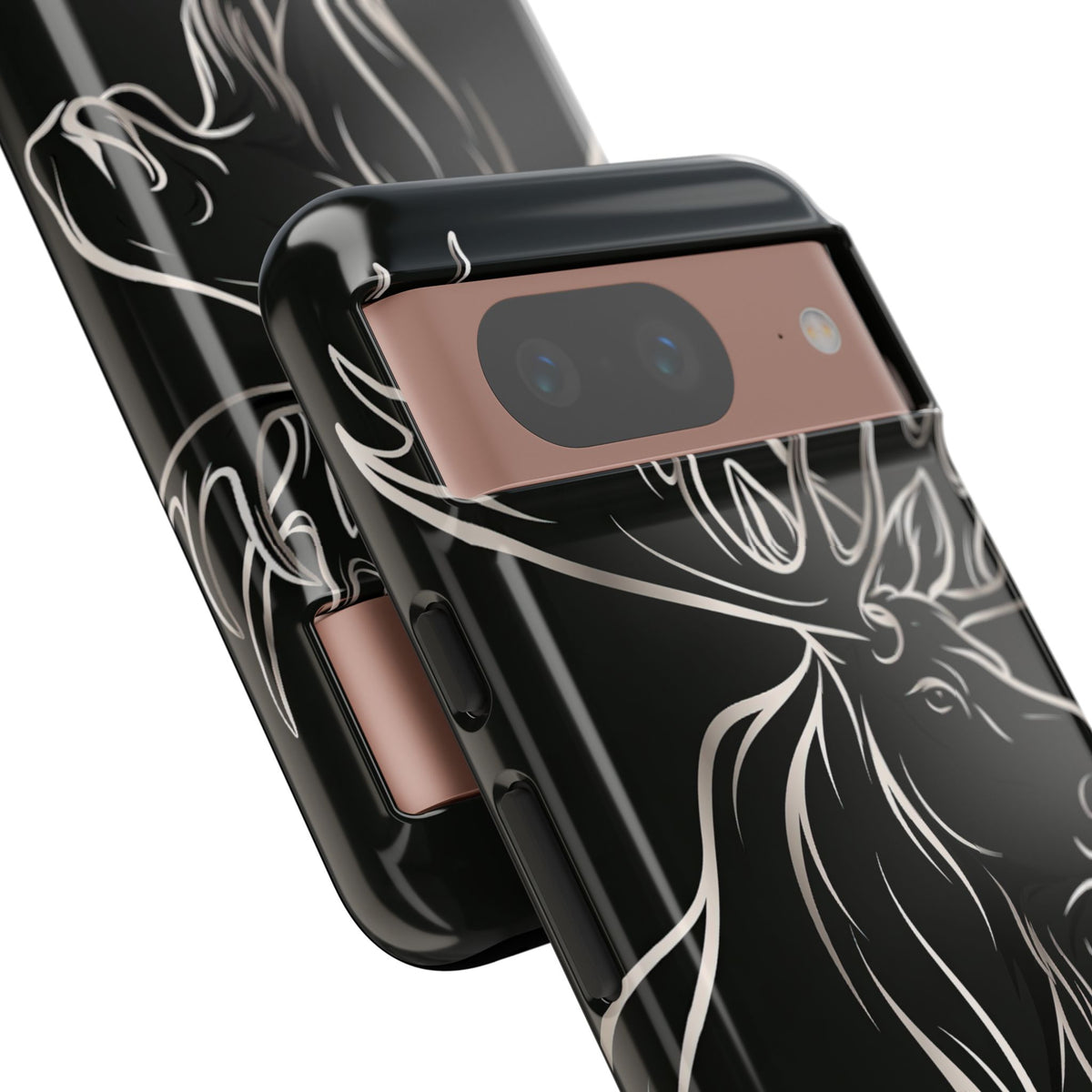 Nordic Moose Contour · Tough Phone Case for Pixel ·  Black