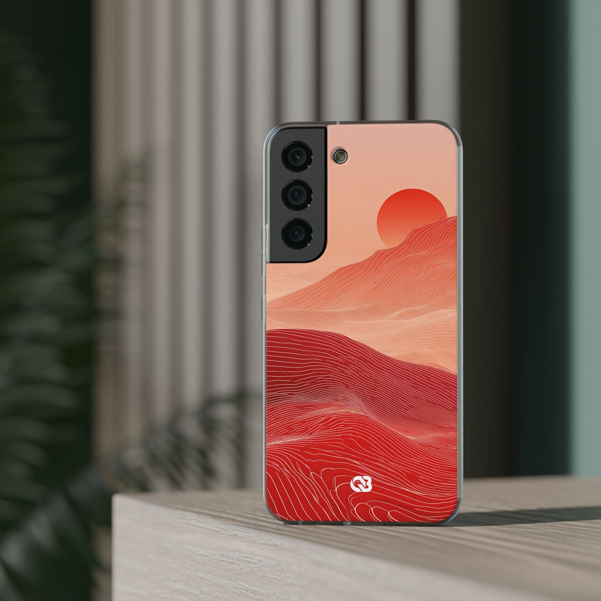 Red Lite Phone Case for Samsung - Crimson Ridge Lines
