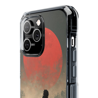 Crimson Moon Ronin · Clear Impact Magnetic Phone Case for iPhone · Red