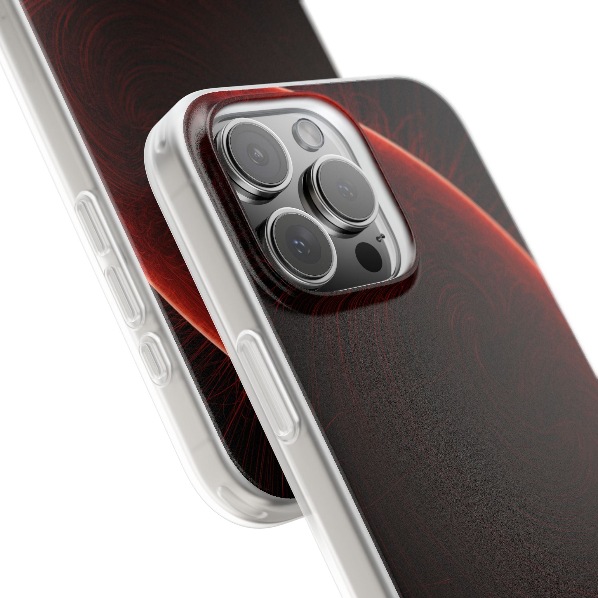 Red Lite Phone Case for iPhone - Crimson Flare Flux