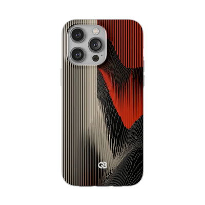 Red Lite Phone Case for iPhone - Crimson Pulse Topo