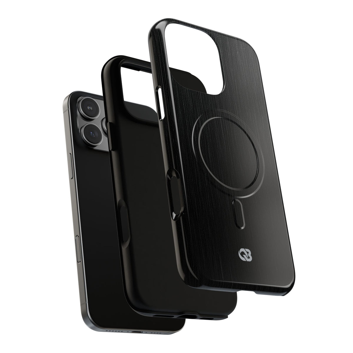 Obsidian Brushed Steel · Tough 2.0 Magnetic Phone Case for iPhone · Black
