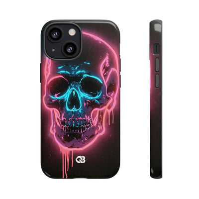 Neon Drip Skull · Tough Phone Case for iPhone · Black