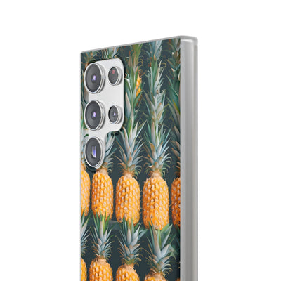 Gilded Pineapple Rows · Soft Phone Case for Samsung
