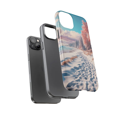 Snowy Footprints iPhone 14 Plus Case - Tough