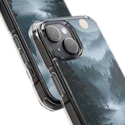 Silent Nordic Fjord · Clear Impact Magnetic Phone Case for iPhone · Blue