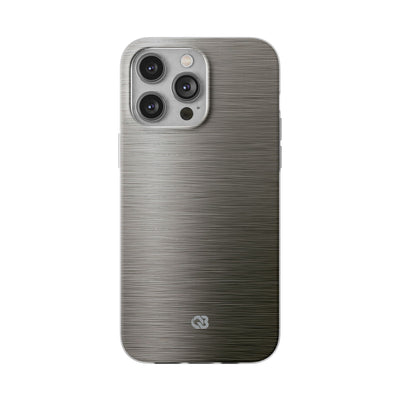 Grey Lite Phone Case for iPhone - Brushed Industrial Steel