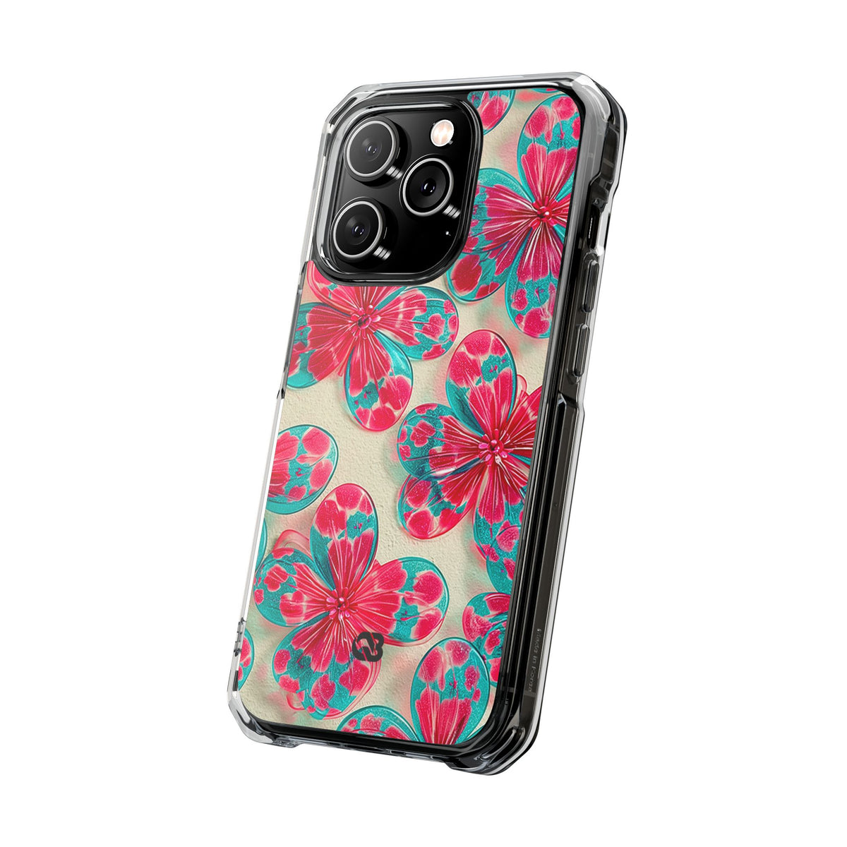 Lucite Jelly Bloom · Clear Impact Magnetic Phone Case for iPhone · Pink