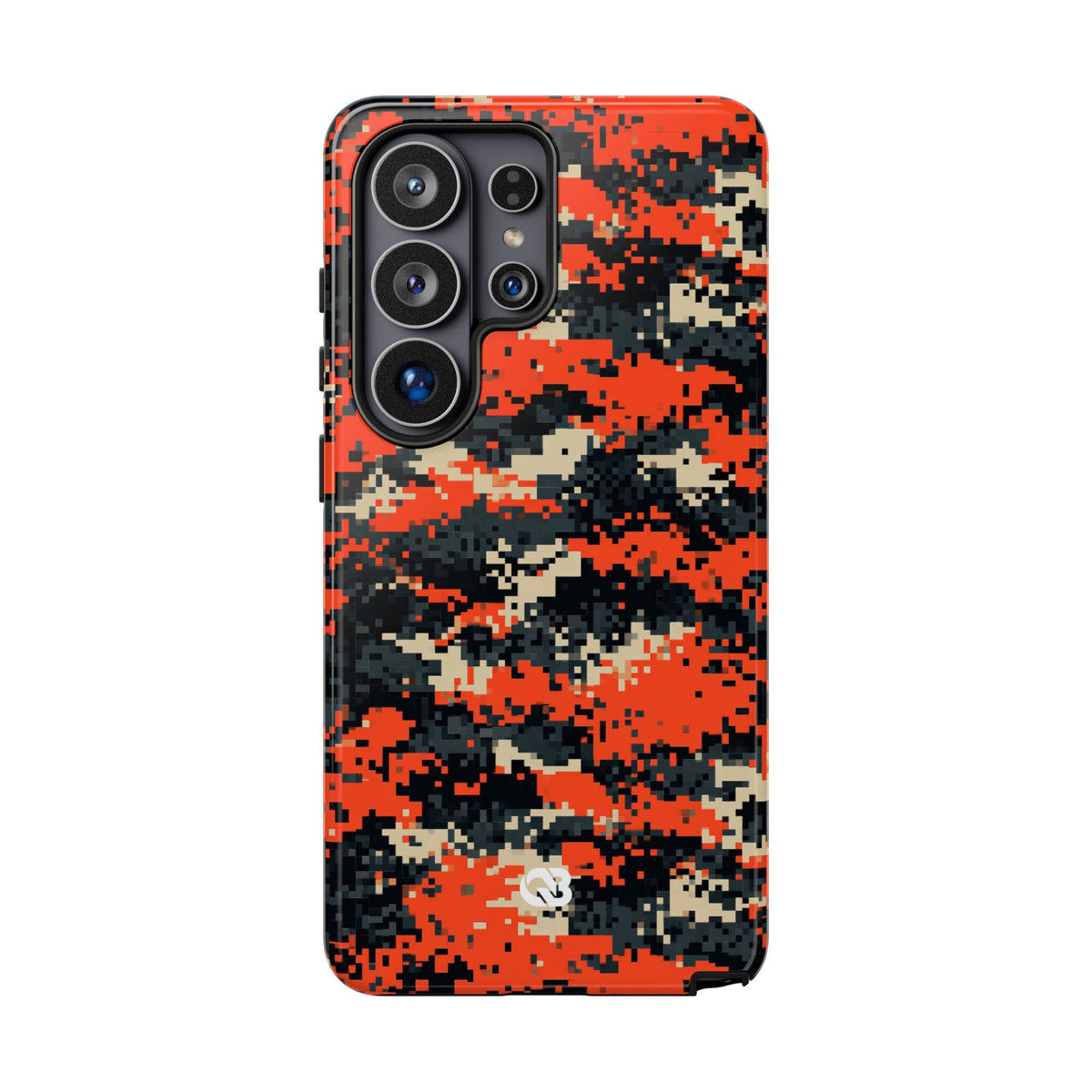 Signal Pixel Camo · Tough Phone Case for Samsung · Orange