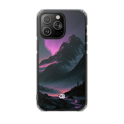Arctic Aurora Summit · Clear Impact Magnetic Phone Case for iPhone · Black