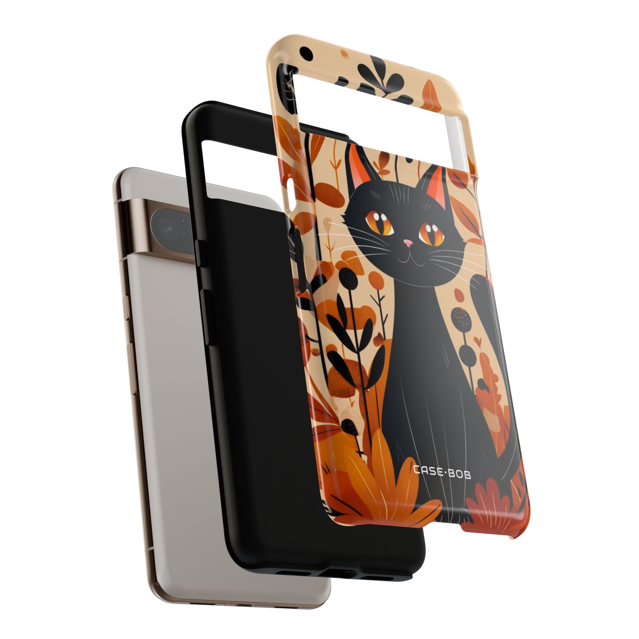 Schwarze Katze Glow Google Pixel 8 Pro Case - Tough