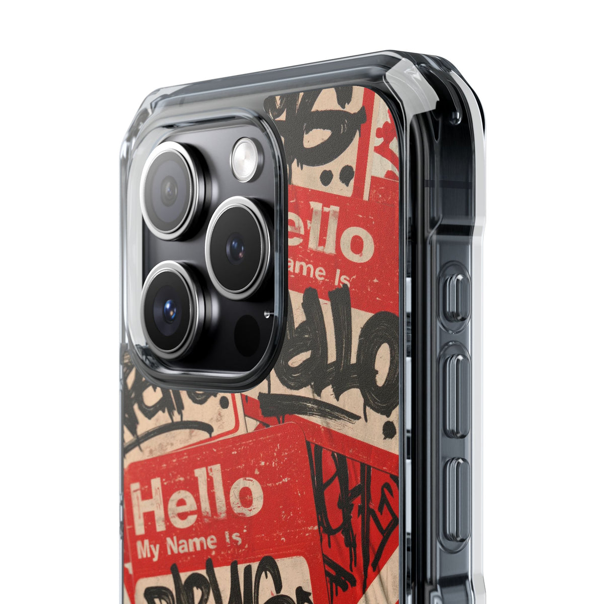 Slap Tag Collage · Clear Impact Magnetic Phone Case for iPhone · Red