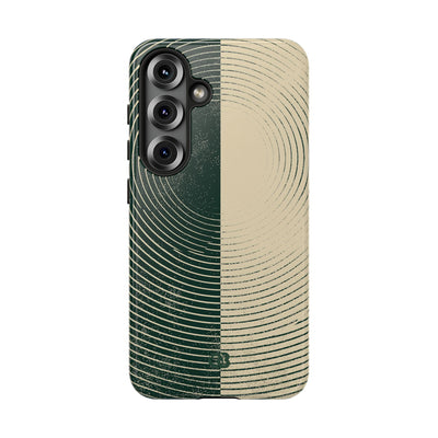 Green Tough Phone Case for Samsung - Evergreen Split Grain