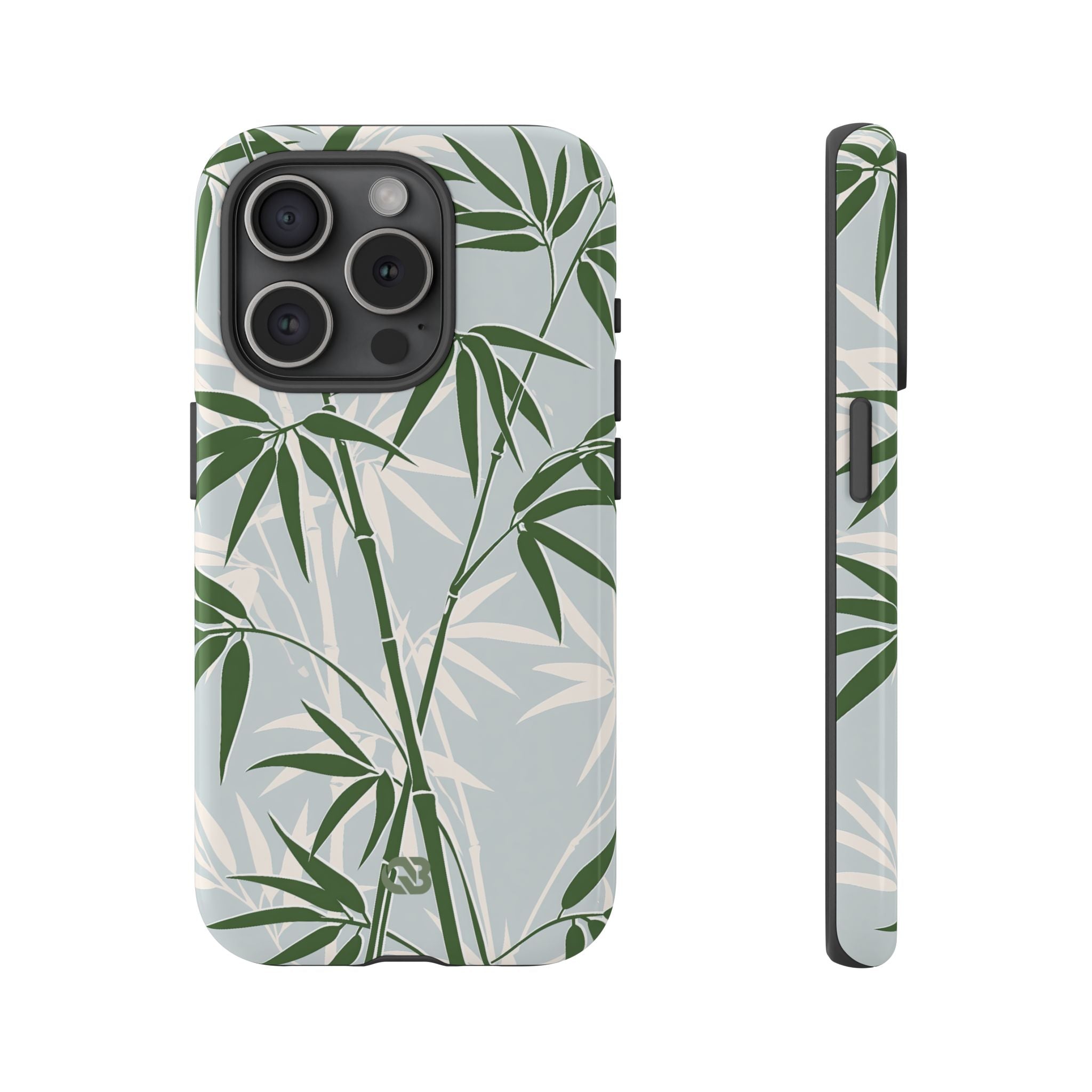 Green Tough Phone Case for iPhone - Kyoto Bamboo Canopy