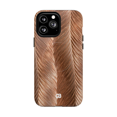 Rose Gold Weave · Tough 2.0 Magnetic Phone Case for iPhone · Brown