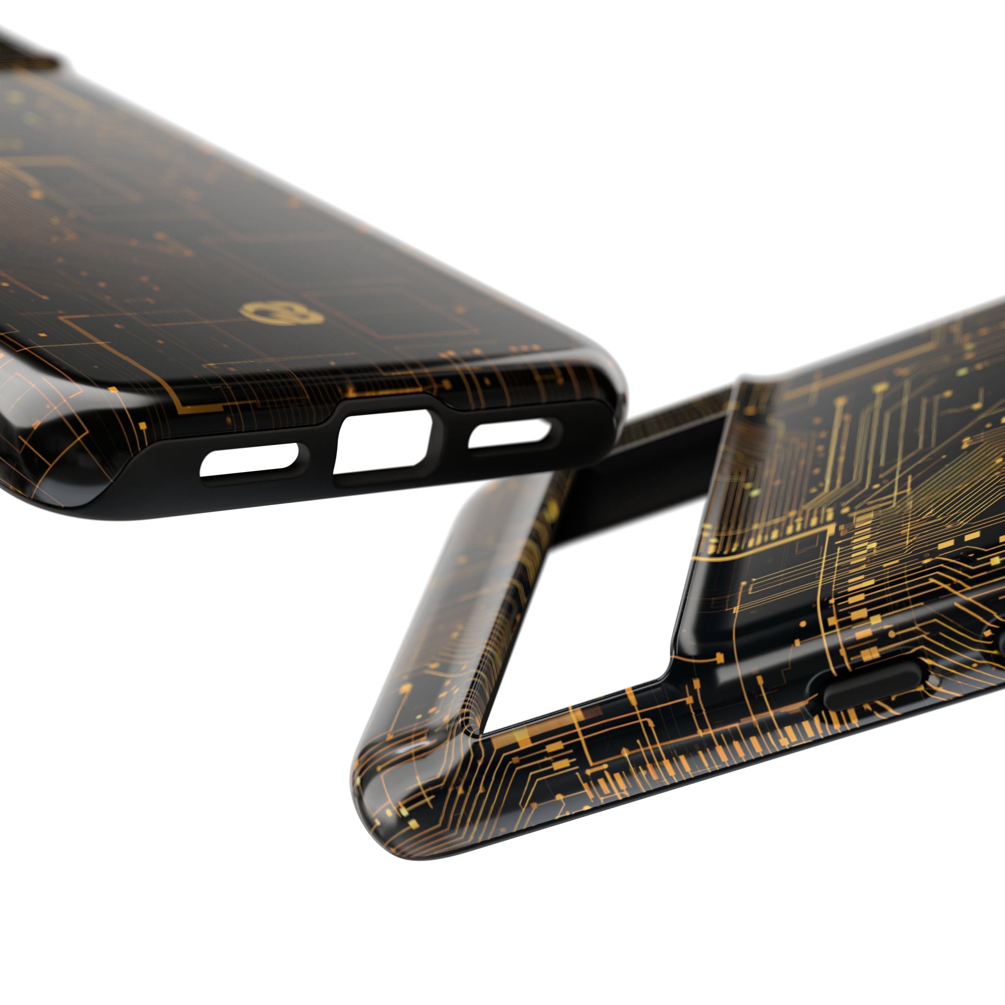 Gold Tough Phone Case for Google Pixel - Amber Core Mainframe