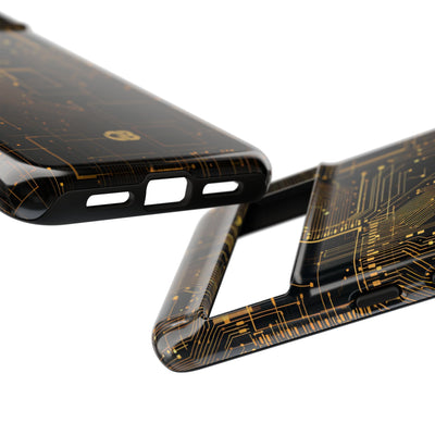 Gold Tough Phone Case for Google Pixel - Amber Core Mainframe