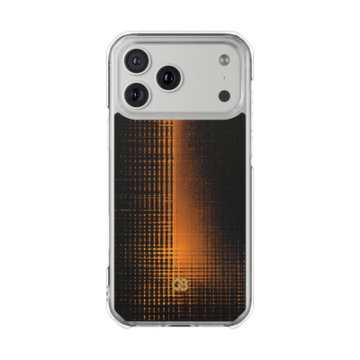 Amber Frequency · Clear Impact Magnetic Phone Case for iPhone · Orange