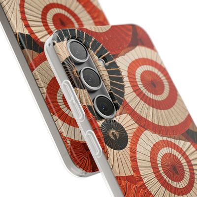 Vermilion Wagasa Motif · Lite Phone Case for Samsung · Red