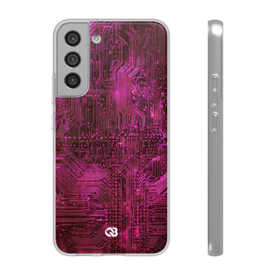 Magenta Circuit Trace · Lite Phone Case for Samsung · Pink
