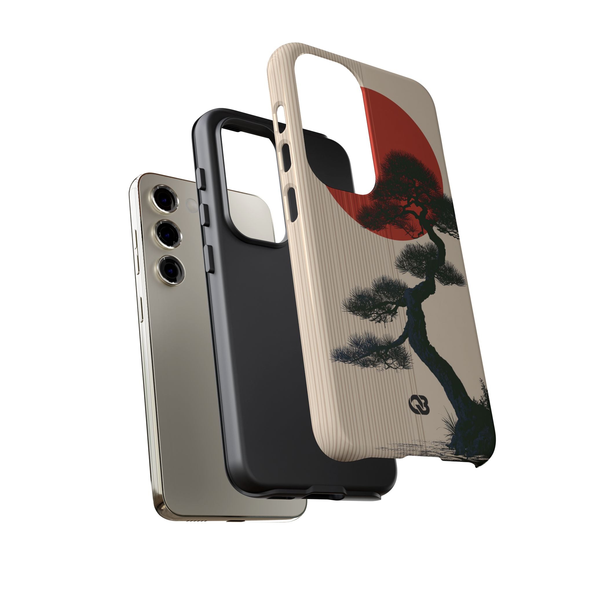 Beige Tough Phone Case for Samsung - Kyoto Crimson Pine