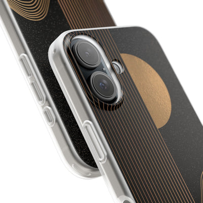 Gold Lite Phone Case for iPhone - Gilded Obsidian Dunes