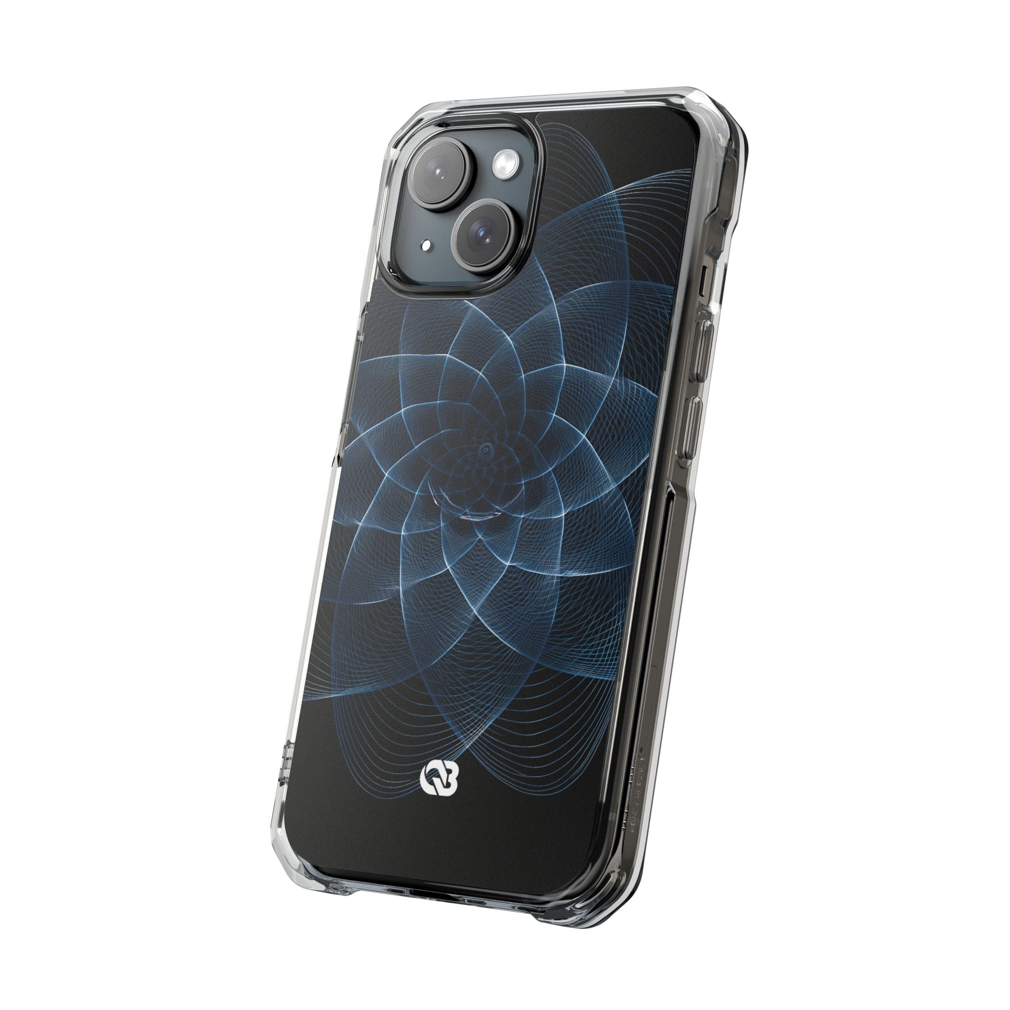 Blue Impact MagSafe Phone Case for iPhone - Cobalt Geometric Bloom