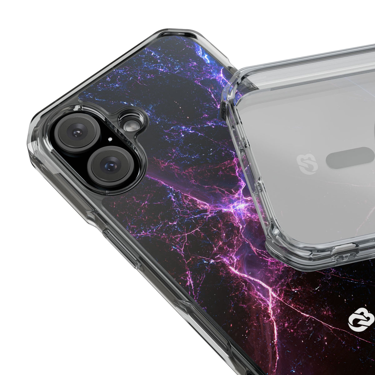 Neural Singularity · Clear Impact Magnetic Phone Case for iPhone · Black