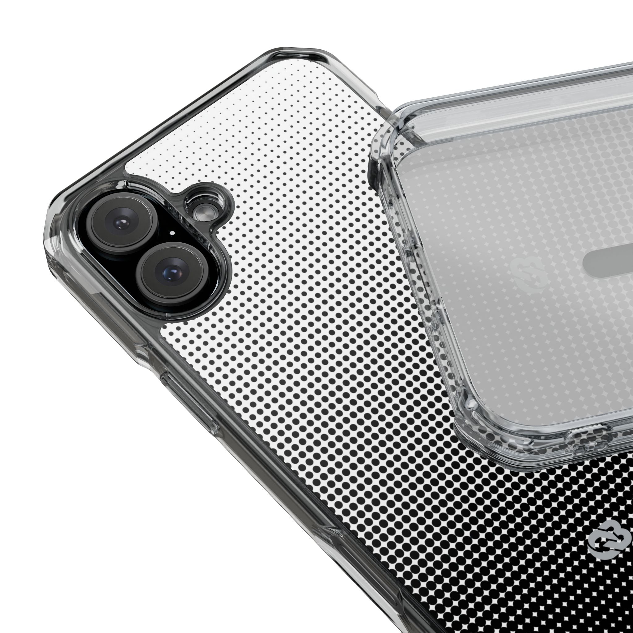 Black Impact MagSafe Phone Case for iPhone - Obsidian Halftone Flux